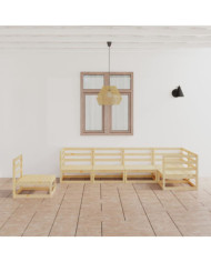 Salon de jardin 6 pcs Bois de pin massif | Mobilier & Déco