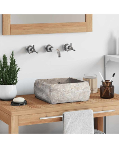 Lavabo Gris 30x30x13 cm Marbre | Mobilier & Déco