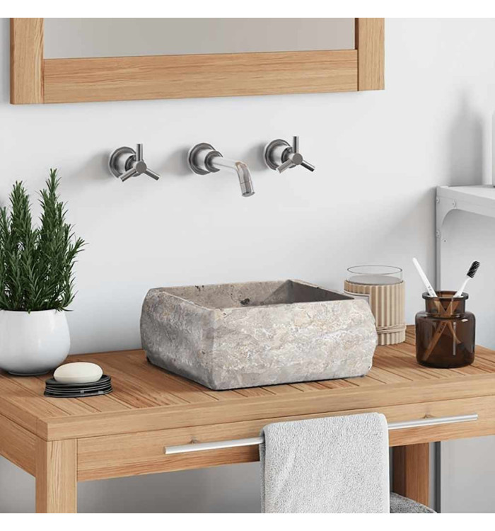 Lavabo Gris 30x30x13 cm Marbre | Mobilier & Déco