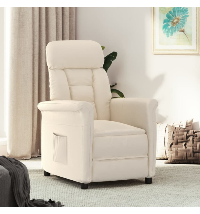 Fauteuil inclinable Beige Tissu microfibre | Mobilier & Déco