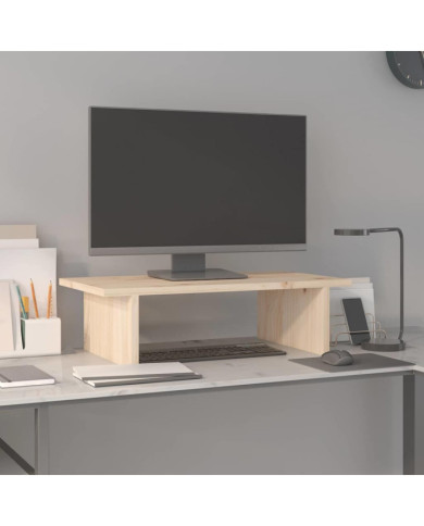 Support pour moniteur 50x27x15 cm Bois de pin solide | Mobilier & Déco