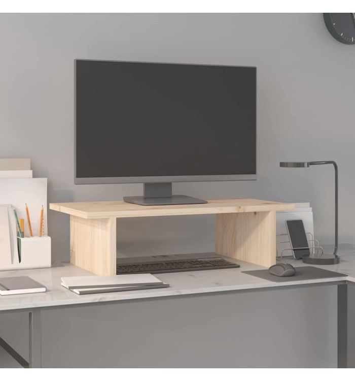 Support pour moniteur 50x27x15 cm Bois de pin solide | Mobilier & Déco