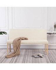 Banc 139,5 cm Crème Polyester | Mobilier & Déco