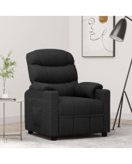 Fauteuil inclinable Noir Tissu | Mobilier & Déco
