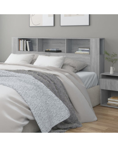 Armoire de tête de lit Sonoma gris 200x18,5x104,5 cm | Mobilier & Déco
