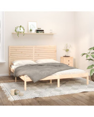Cadre de lit sans matelas 200x200 cm bois massif | Mobilier & Déco