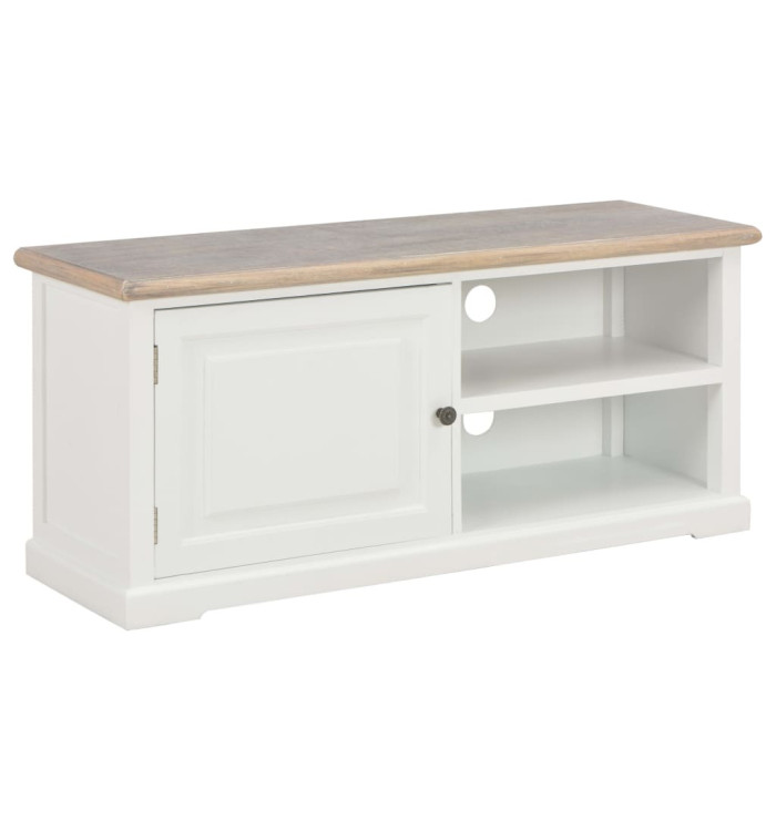 Meuble TV Blanc 90x30x40 cm Bois | Mobilier & Déco