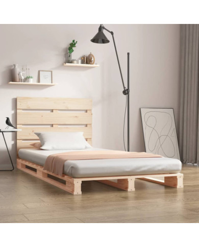 Cadre de lit sans matelas 100x200 cm bois massif de pin | Mobilier & Déco