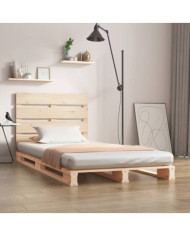 Cadre de lit sans matelas 100x200 cm bois massif de pin | Mobilier & Déco