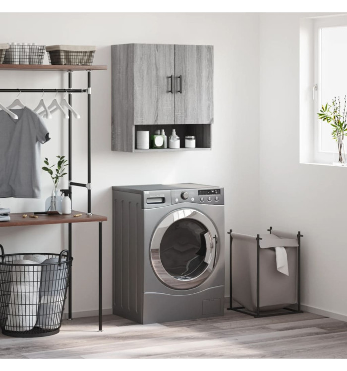 Armoire murale sonoma gris 60x31x70 cm bois d'ingénierie | Mobilier & Déco