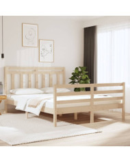 Cadre de lit sans matelas 150x200 cm bois massif | Mobilier & Déco