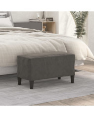 Banc Gris foncé 70x35x41 cm Velours | Mobilier & Déco