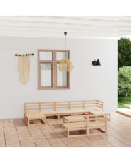 Salon de jardin 10 pcs Bois de pin massif | Mobilier & Déco