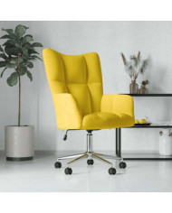 Chaise de relaxation Jaune moutarde Velours | Mobilier & Déco