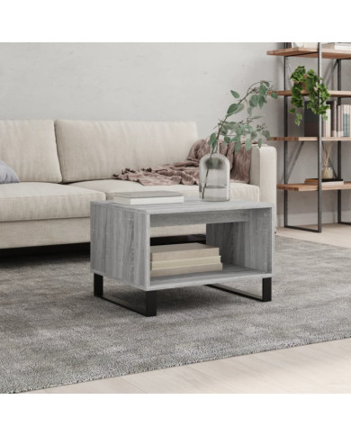 Table basse sonoma gris 60x50x40 cm bois d'ingénierie | Mobilier & Déco