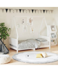 Cadre de lit pour enfant blanc 80x160 cm bois de pin massif | Mobilier & Déco