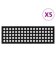 Marches d'escalier 5 pcs 25x75 cm caoutchouc | Mobilier & Déco