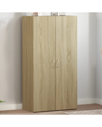 Armoire de classement chêne sonoma 60x32x115 cm bois ingénierie | Mobilier & Déco