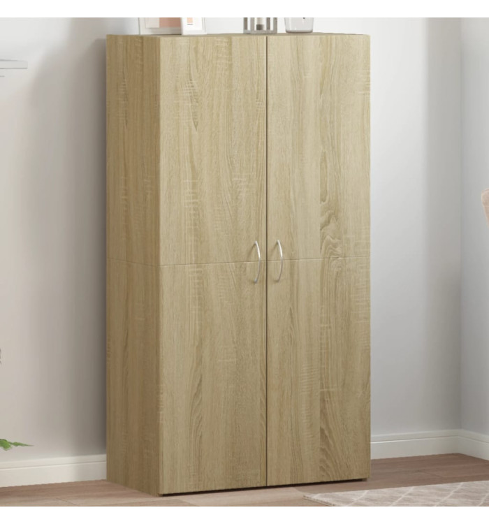 Armoire de classement chêne sonoma 60x32x115 cm bois ingénierie | Mobilier & Déco