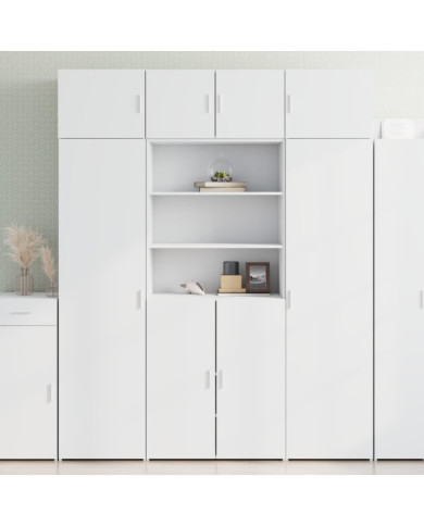 Armoire de rangement blanc 80x42,5x225 cm bois d'ingénierie | Mobilier & Déco