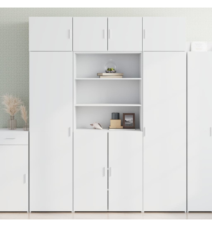 Armoire de rangement blanc 80x42,5x225 cm bois d'ingénierie | Mobilier & Déco