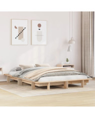 Cadre de lit sans matelas 140x200 cm bois massif de pin | Mobilier & Déco