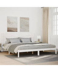 Cadre de lit extra long sans matelas 180x210 cm bois massif | Mobilier & Déco