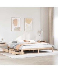 Cadre de lit avec tiroirs sans matelas 180x200 cm | Mobilier & Déco