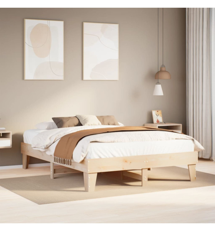 Cadre de lit sans matelas 160x200 cm bois massif de pin | Mobilier & Déco