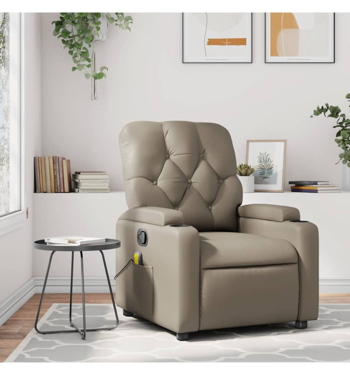 Fauteuil de massage inclinable Cappuccino Similicuir | Mobilier & Déco