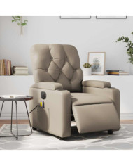 Fauteuil de massage inclinable électrique cappuccino similicuir | Mobilier & Déco