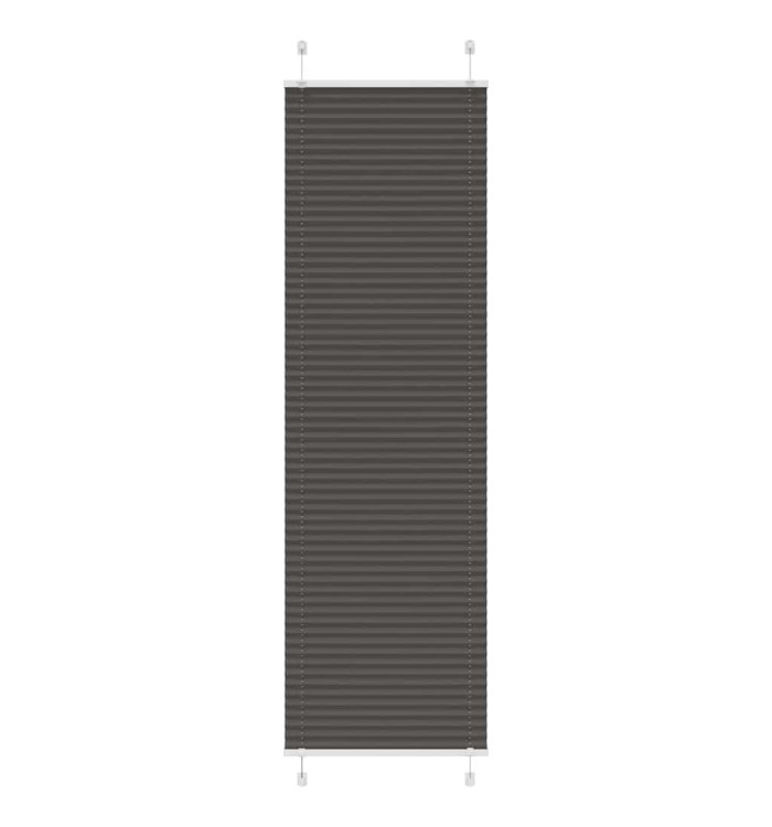 Store plissé noir 65x200 cm largeur du tissu 64,4 cm polyester | Mobilier & Déco