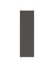 Store plissé noir 65x200 cm largeur du tissu 64,4 cm polyester | Mobilier & Déco