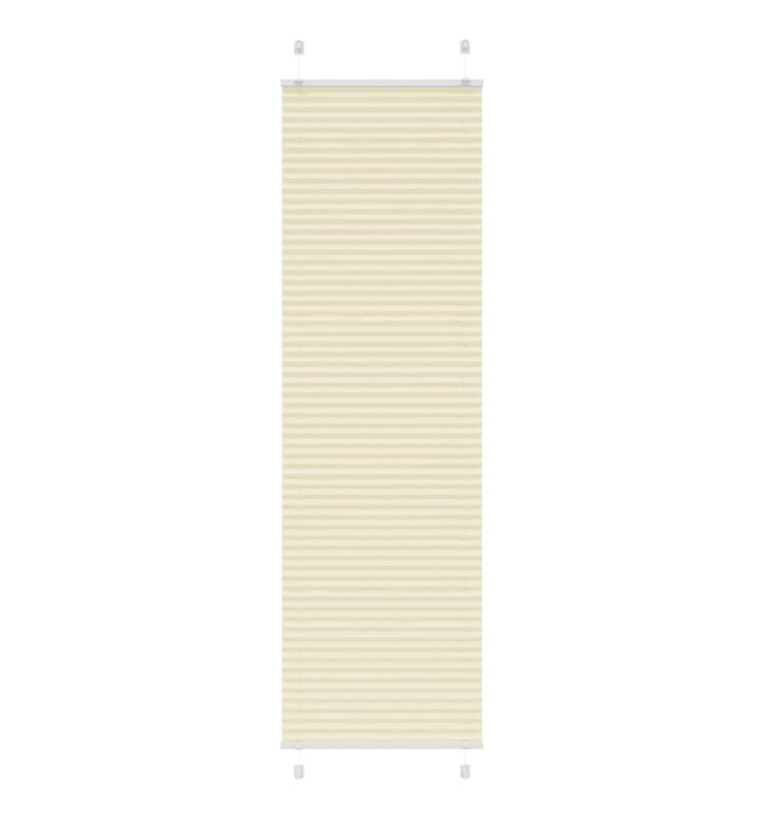Store plissé crème 65x200 cm largeur du tissu 64,4 cm polyester | Mobilier & Déco