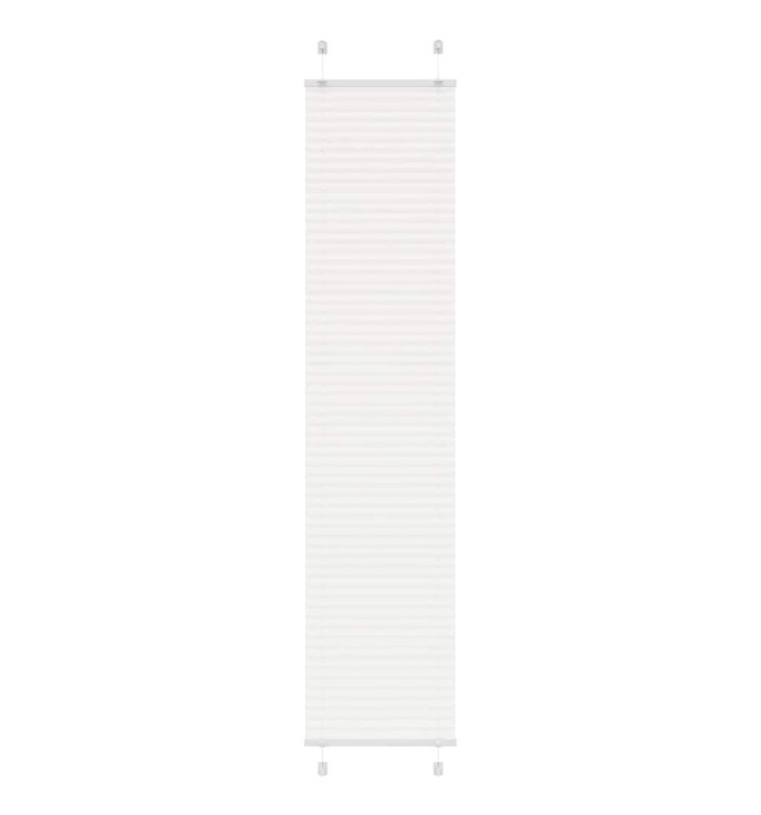 Store plissé blanc 40x200 cm largeur du tissu 39,4 cm polyester | Mobilier & Déco