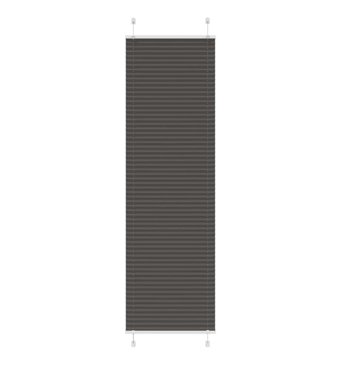 Store plissé noir 55x200 cm largeur du tissu 54,4 cm polyester | Mobilier & Déco