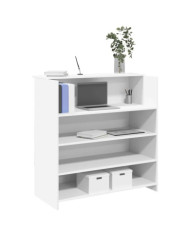 Bureau de réception blanc 100x50x103,5 cm bois d'ingénierie | Mobilier & Déco