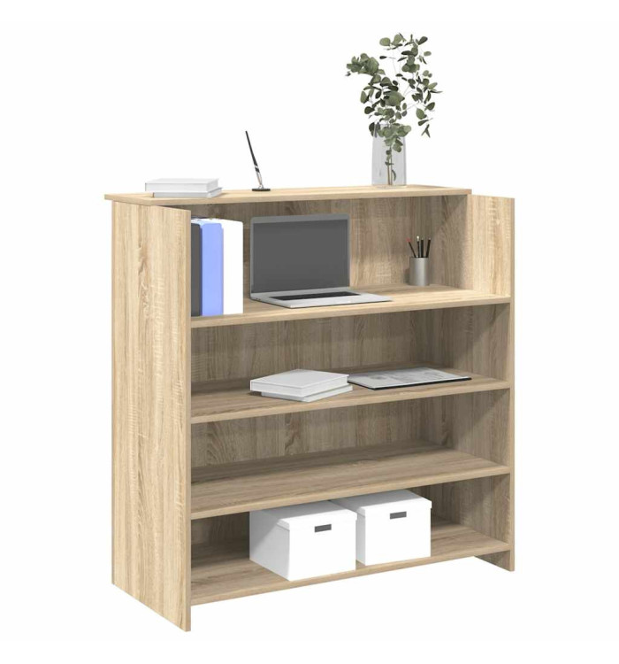 Bureau réception chêne sonoma 100x50x103,5 cm bois d'ingénierie | Mobilier & Déco