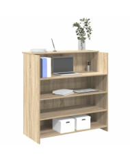Bureau réception chêne sonoma 100x50x103,5 cm bois d'ingénierie | Mobilier & Déco