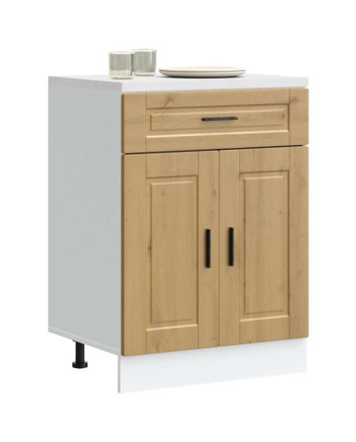 Armoire de cuisine Porto chêne artisanal bois d'ingénierie | Mobilier & Déco