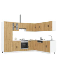 Ensemble d'armoires de cuisine 14 pcs Porto bois d'ingénierie | Mobilier & Déco