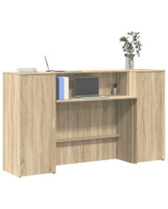 Bureau réception chêne sonoma 180x50x103,5 cm bois d'ingénierie | Mobilier & Déco