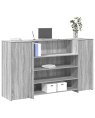 Bureau de réception sonoma gris 180x50x103,5 cm bois ingénierie | Mobilier & Déco