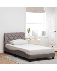 Cadre de lit sans matelas taupe 100x200 cm tissu | Mobilier & Déco