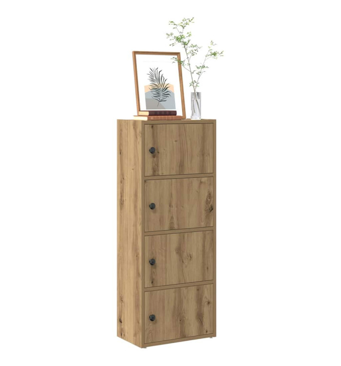 Bibliothèque chêne artisanal 40x24x102 cm bois d'ingénierie | Mobilier & Déco