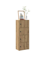Bibliothèque chêne artisanal 40x24x102 cm bois d'ingénierie | Mobilier & Déco