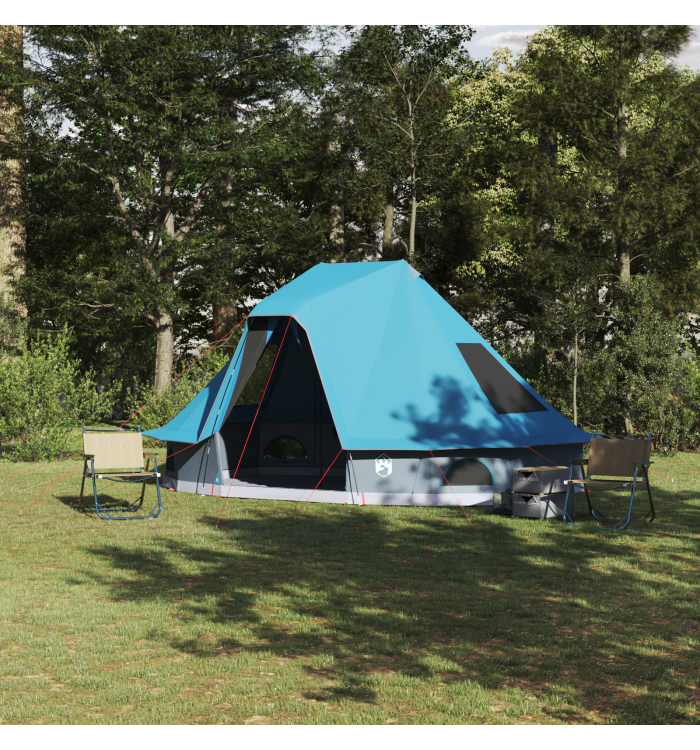 Tente Familiale Tipi Bleue 6-Personnes Étanche | Mobilier & Déco