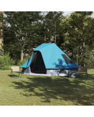 Tente Familiale Tipi Bleue 6-Personnes Étanche | Mobilier & Déco
