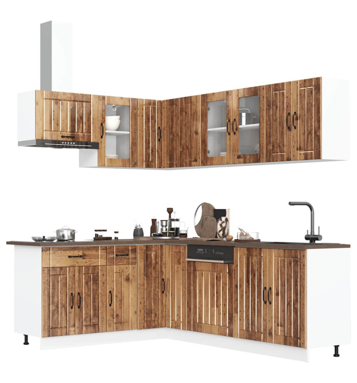 Ensemble d'armoires de cuisine 11 pcs Lucca bois d'ingénierie | Mobilier & Déco