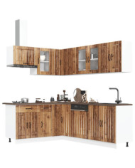 Ensemble d'armoires de cuisine 11 pcs Lucca bois d'ingénierie | Mobilier & Déco
